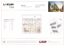 3 pokoje, mieszkanie 51,63 m², piętro 3, oferta nr F1-3-30, Lokum Porto Etap VI, Wrocław, Szczepin, ul. Długa/Gnieźnieńska