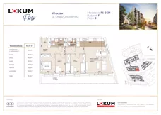 4 pokoje, mieszkanie 83,46 m², piętro 3, oferta nr F1-3-34, Lokum Porto Etap VI, Wrocław, Szczepin, ul. Długa/Gnieźnieńska