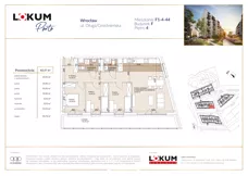 4 pokoje, mieszkanie 83,39 m², piętro 4, oferta nr F1-4-44, Lokum Porto Etap VI, Wrocław, Szczepin, ul. Długa/Gnieźnieńska