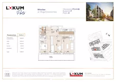 3 pokoje, mieszkanie 55,80 m², piętro 4, oferta nr F1-4-46, Lokum Porto Etap VI, Wrocław, Szczepin, ul. Długa/Gnieźnieńska