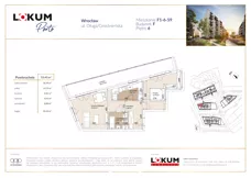 2 pokoje, mieszkanie 53,35 m², piętro 6, oferta nr F1-6-59, Lokum Porto Etap VI, Wrocław, Szczepin, ul. Długa/Gnieźnieńska