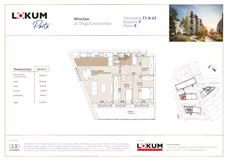 3 pokoje, mieszkanie 60,57 m², piętro 8, oferta nr F1-8-63, Lokum Porto Etap VI, Wrocław, Szczepin, ul. Długa/Gnieźnieńska