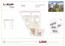 2 pokoje, mieszkanie 55,06 m², piętro 1, oferta nr E1-1-14, Lokum Porto Etap VI, Wrocław, Szczepin, ul. Długa/Gnieźnieńska