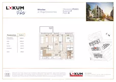 3 pokoje, mieszkanie 51,60 m², parter, oferta nr F1-0-1, Lokum Porto Etap VI, Wrocław, Szczepin, ul. Długa/Gnieźnieńska