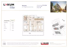 3 pokoje, mieszkanie 55,79 m², piętro 3, oferta nr F1-3-36, Lokum Porto Etap VI, Wrocław, Szczepin, ul. Długa/Gnieźnieńska
