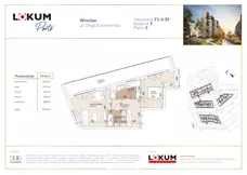 2 pokoje, mieszkanie 53,40 m², piętro 3, oferta nr F1-3-39, Lokum Porto Etap VI, Wrocław, Szczepin, ul. Długa/Gnieźnieńska