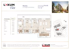 4 pokoje, mieszkanie 99,88 m², piętro 6, oferta nr F1-6-55, Lokum Porto Etap VI, Wrocław, Szczepin, ul. Długa/Gnieźnieńska