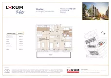 3 pokoje, mieszkanie 58,68 m², piętro 1, oferta nr H1-1-8, Lokum Porto Etap VI, Wrocław, Szczepin, ul. Długa/Gnieźnieńska