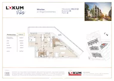 3 pokoje, mieszkanie 60,82 m², piętro 2, oferta nr H1-2-12, Lokum Porto Etap VI, Wrocław, Szczepin, ul. Długa/Gnieźnieńska