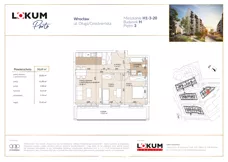 3 pokoje, mieszkanie 58,77 m², piętro 3, oferta nr H1-3-20, Lokum Porto Etap VI, Wrocław, Szczepin, ul. Długa/Gnieźnieńska