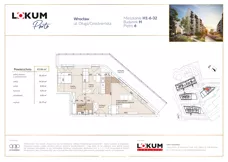 3 pokoje, mieszkanie 60,90 m², piętro 6, oferta nr H1-6-32, Lokum Porto Etap VI, Wrocław, Szczepin, ul. Długa/Gnieźnieńska