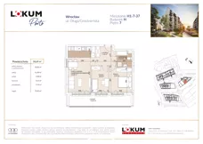 3 pokoje, mieszkanie 58,88 m², piętro 7, oferta nr H1-7-37, Lokum Porto Etap VI, Wrocław, Szczepin, ul. Długa/Gnieźnieńska