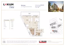 2 pokoje, mieszkanie 55,21 m², parter, oferta nr E1-0-2, Lokum Porto Etap VI, Wrocław, Szczepin, ul. Długa/Gnieźnieńska