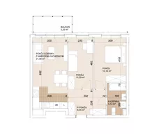 3 pokoje, mieszkanie 59,25 m², piętro 1, oferta nr E1-1-17, Lokum Porto Etap VI, Wrocław, Szczepin, ul. Długa/Gnieźnieńska