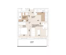 2 pokoje, mieszkanie 38,52 m², piętro 2, oferta nr E1-2-34, Lokum Porto Etap VI, Wrocław, Szczepin, ul. Długa/Gnieźnieńska