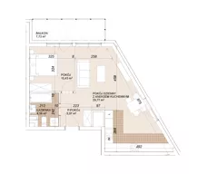 2 pokoje, mieszkanie 48,48 m², piętro 3, oferta nr E1-3-44, Lokum Porto Etap VI, Wrocław, Szczepin, ul. Długa/Gnieźnieńska
