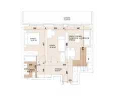 3 pokoje, mieszkanie 54,07 m², piętro 4, oferta nr E1-4-54, Lokum Porto Etap VI, Wrocław, Szczepin, ul. Długa/Gnieźnieńska
