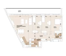 4 pokoje, mieszkanie 101,00 m², piętro 5, oferta nr E1-5-64, Lokum Porto Etap VI, Wrocław, Szczepin, ul. Długa/Gnieźnieńska