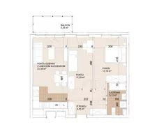 3 pokoje, mieszkanie 59,19 m², piętro 5, oferta nr E1-5-66, Lokum Porto Etap VI, Wrocław, Szczepin, ul. Długa/Gnieźnieńska