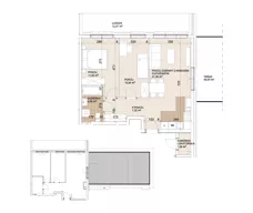 3 pokoje, mieszkanie 56,56 m², piętro 7, oferta nr E1-7-78, Lokum Porto Etap VI, Wrocław, Szczepin, ul. Długa/Gnieźnieńska