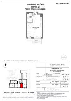 1 pokój, mieszkanie 30,73 m², parter, oferta nr C12.0M06, Lawendowe Wzgórza, Gdańsk, Jasień, ul. Lawendowe Wzgórze