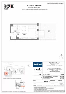 1 pokój, mieszkanie 29,81 m², piętro 2, oferta nr I.2M07, Początek Piątkowo Budynek I, Poznań, Piątkowo, ul. Wojciechowskiego