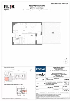 2 pokoje, mieszkanie 36,74 m², parter, oferta nr I.0M05, Początek Piątkowo Budynek I, Poznań, Piątkowo, ul. Wojciechowskiego