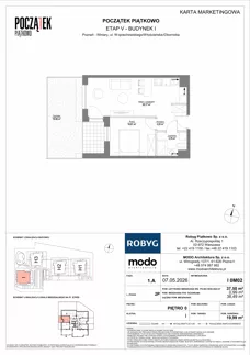 2 pokoje, mieszkanie 37,50 m², parter, oferta nr I.0M02, Początek Piątkowo Budynek I, Poznań, Piątkowo, ul. Wojciechowskiego