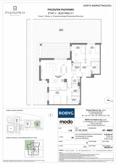 4 pokoje, mieszkanie 110,39 m², piętro 1, oferta nr H3.1M02, Piątkowo Residence, Poznań, Piątkowo, Piątkowo, ul. Wojciechowskiego