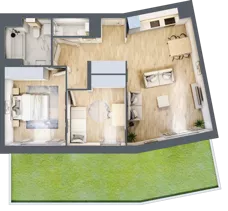 3 pokoje, mieszkanie 64,60 m², parter, oferta nr C.0M15, Foresteria, Gdynia, Wielki Kack, Kacze Buki, ul. Bieszczadzka