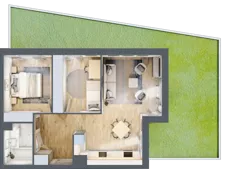 3 pokoje, mieszkanie 58,63 m², parter, oferta nr D.0M05, Piątkowo Residence, Poznań, Piątkowo, Piątkowo, ul. Wojciechowskiego