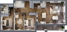 4 pokoje, mieszkanie 106,45 m², piętro 2, oferta nr E.2M01, Nowa Wałowa, Gdańsk, Śródmieście, ul. Stępkarska / Wiosna Ludów