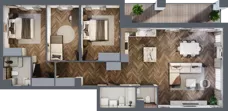 4 pokoje, mieszkanie 98,40 m², piętro 3, oferta nr E.3M17, Nowa Wałowa, Gdańsk, Śródmieście, ul. Stępkarska / Wiosna Ludów