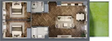 3 pokoje, mieszkanie 73,85 m², piętro 1, oferta nr E.1M04, Nowa Wałowa, Gdańsk, Śródmieście, ul. Stępkarska / Wiosna Ludów