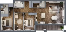4 pokoje, mieszkanie 106,32 m², piętro 1, oferta nr E.1M01, Nowa Wałowa, Gdańsk, Śródmieście, ul. Stępkarska / Wiosna Ludów