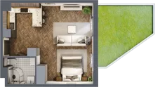 1 pokój, mieszkanie 37,74 m², piętro 1, oferta nr E.1M24, Nowa Wałowa, Gdańsk, Śródmieście, ul. Stępkarska / Wiosna Ludów