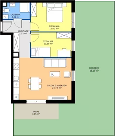 3 pokoje, mieszkanie 58,85 m², parter, oferta nr 3.11.0M06, Szumilas bud. 11-15, Kowale, ul. Magazynowa