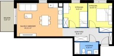 3 pokoje, mieszkanie 56,19 m², piętro 1, oferta nr 3.11.1M03, Szumilas bud. 11-15, Kowale, ul. Magazynowa