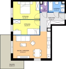 3 pokoje, mieszkanie 60,62 m², piętro 1, oferta nr 3.13.1M06, Szumilas bud. 11-15, Kowale, ul. Magazynowa