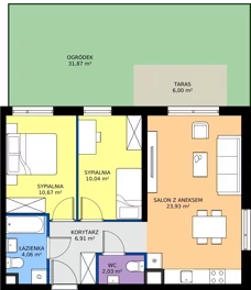 3 pokoje, mieszkanie 57,64 m², parter, oferta nr 3.15.0M03, Szumilas bud. 11-15, Kowale, ul. Magazynowa