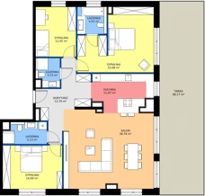 4 pokoje, mieszkanie 127,05 m², piętro 7, oferta nr I1.7M01, Nowa Wałowa I1, Gdańsk, Śródmieście, ul. Stępkarska / Wiosna Ludów