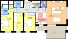 4 pokoje, mieszkanie 106,53 m², piętro 1, oferta nr I1.1M16, Nowa Wałowa I1, Gdańsk, Śródmieście, ul. Stępkarska / Wiosna Ludów