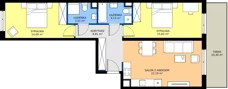 3 pokoje, mieszkanie 68,55 m², piętro 1, oferta nr I1.1M20, Nowa Wałowa I1, Gdańsk, Śródmieście, ul. Stępkarska / Wiosna Ludów