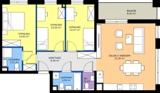 4 pokoje, mieszkanie 84,86 m², piętro 3, oferta nr I1.3M23, Nowa Wałowa I1, Gdańsk, Śródmieście, ul. Stępkarska / Wiosna Ludów