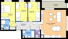 4 pokoje, mieszkanie 84,86 m², piętro 2, oferta nr I1.2M23, Nowa Wałowa I1, Gdańsk, Śródmieście, ul. Stępkarska / Wiosna Ludów