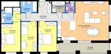 4 pokoje, mieszkanie 103,92 m², piętro 4, oferta nr I1.4M01, Nowa Wałowa I1, Gdańsk, Śródmieście, ul. Stępkarska / Wiosna Ludów