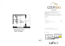 1 pokój, apartament inwestycyjny 27,56 m², piętro 1, oferta nr E.01.07, IzerSKI Resort, Świeradów-Zdrój, ul. Jana Kilińskiego 2
