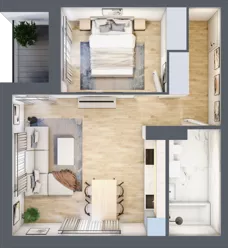 2 pokoje, mieszkanie 45,79 m², piętro 1, oferta nr 1_18, Ogrody Wiślane VI, Warszawa, Białołęka, Tarchomin, ul. Aluzyjna 12