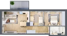 3 pokoje, mieszkanie 60,96 m², piętro 2, oferta nr 1_35, Ogrody Wiślane VI, Warszawa, Białołęka, Tarchomin, ul. Aluzyjna 12
