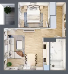 2 pokoje, mieszkanie 45,79 m², piętro 2, oferta nr 1_30, Ogrody Wiślane VI, Warszawa, Białołęka, Tarchomin, ul. Aluzyjna 12